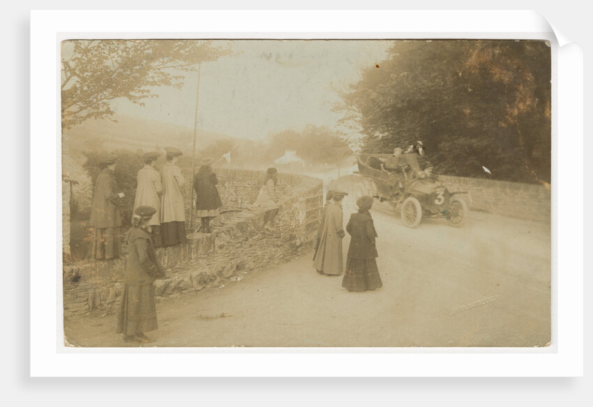 Motorcar racing at Ballaugh Bridge by George Bellett Cowen