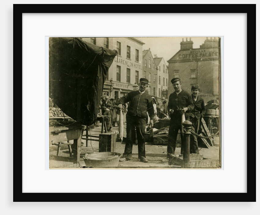 Men gutting fish on North Quay, Douglas by Anonymous