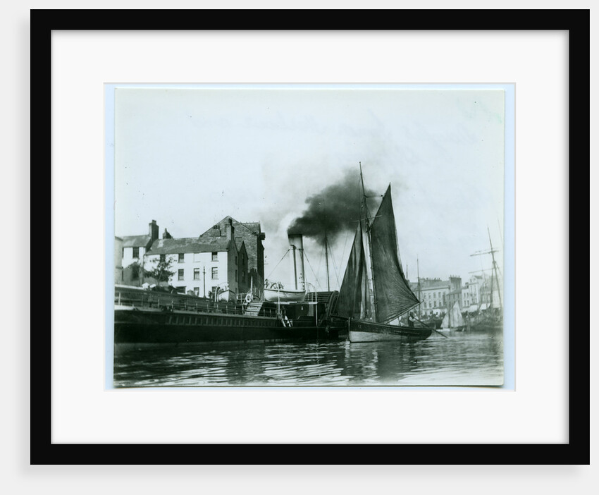 Douglas Inner Harbour and shipping by John Miller Nicholson