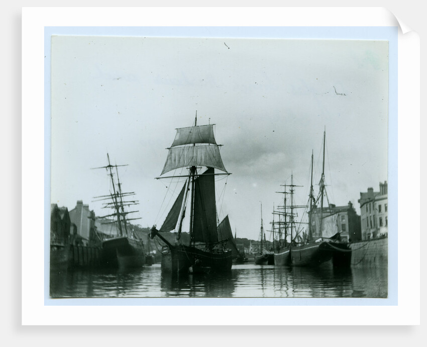 Douglas Inner Harbour and shipping by John Miller Nicholson