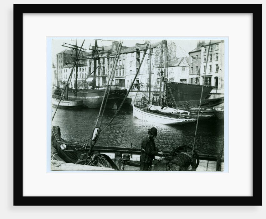 Douglas Inner Harbour and shipping by John Miller Nicholson