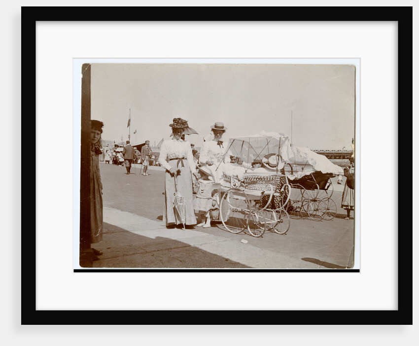Women with prams on Ramsey promenade by Thomas Horsfell Midwood