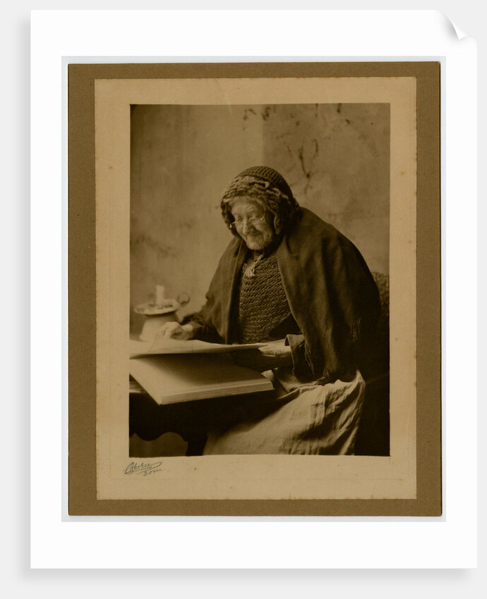 Mrs Morrison, Ballaugh Glen, study of an old Manx woman over 90 by George Bellett Cowen
