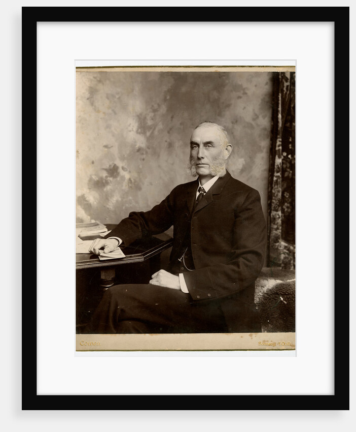 Deemster John Frederick Gill - seated at a desk by George Bellett Cowen