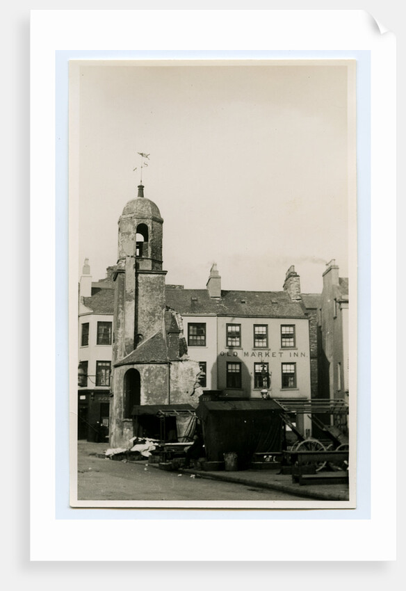 Old St Matthew's church during demolition, Douglas by John James Frowde