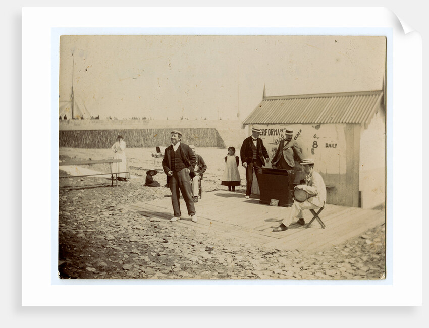 Performing musicians on Ramsey shore by Thomas Horsfell Midwood