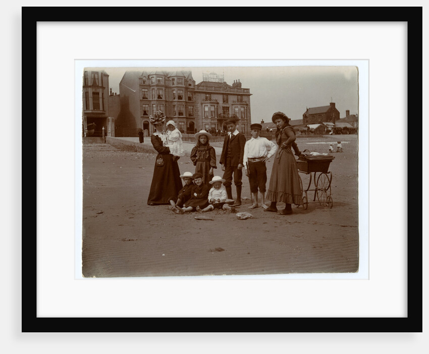 Family group on Ramsey shore, near the Prince of Wales Hotel by Thomas Horsfell Midwood