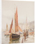 Fishing boats, Douglas Harbour by John Miller Nicholson