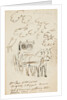 Ink sketch of Horse and Carriage with the note ‘Mr Pears and Mr . Sprightly and Poppet drawn. While--- was gathering elder blown 1797’ by Mary Anne Goodman