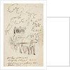 Ink sketch of Horse and Carriage with the note ‘Mr Pears and Mr . Sprightly and Poppet drawn. While--- was gathering elder blown 1797’ by Mary Anne Goodman