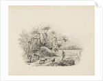 Farmer with cattle by Unknown