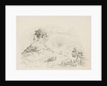 Group of figures and horses on side of hill to left-hand side. by Unknown