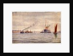 Cunard Steamer on River Mersey by Robert Evans Creer