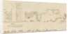 Pencil Drawing of Rushen Abbey Ruins 'Balla Salla Abby - Isle of Man - 5 August 1774' by Unknown