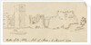 Pencil Drawing of Rushen Abbey Ruins 'Balla Salla Abby - Isle of Man - 5 August 1774' by Unknown