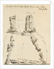 Pencil Drawing of 'Cloghyn Skeilt in Kirk Lonon near Laxey Isle of Man' (Cloven Stones) by Unknown