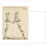 Pencil Drawing of 'Cloghyn Skeilt in Kirk Lonon near Laxey Isle of Man' (Cloven Stones) by Unknown