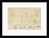 Pencil Drawing of 'Peel Castle, Isle of Man' by Unknown
