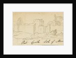 Pencil Drawing of 'Peel Castle, Isle of Man' by Unknown