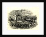 The starting of the Great Wheel at the Mines, Laxey Glen Sept 1854 by Unknown