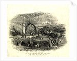 The starting of the Great Wheel at the Mines, Laxey Glen Sept 1854 by Unknown
