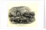 The starting of the Great Wheel at the Mines, Laxey Glen Sept 1854 by Unknown