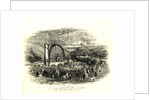The starting of the Great Wheel at the Mines, Laxey Glen Sept 1854 by Unknown