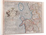 Westmorlandia, Lancastria, Cestria, Caernarvan, Denbigh, Flint, Merionidh, Montgomery, Salopia cum Insulis Mania et Anglesey by GerardusMercator
