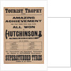 Poster promoting Hutchinson Superstudded Tyres used at the 1923 TT by Unknown