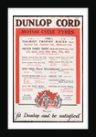 Dunlop Cord motor cycle tyres poster setting out successes on these tyres during the 1924 season by Unknown