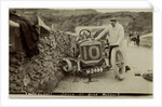 Tom Thornycroft, smash at Kirk Michael, 1907 Tourist Trophy motorcar race by Anonymous