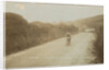 Rider passing along Kirk Michael to Peel coast road, captioned ‘C.R.Collier, winner of the motorcycle race’, likely to be 1907 TT (Tourist Trophy) by Anonymous