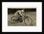 Jake de Rosier poses aboard an Indian machine, 1911 TT (Tourist Trophy) by Anonymous