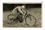 Jake de Rosier poses aboard an Indian machine, 1911 TT (Tourist Trophy) by Anonymous