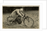 Jake de Rosier poses aboard an Indian machine, 1911 TT (Tourist Trophy) by Anonymous