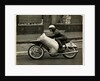 Werner Haas riding NSU number 3, 1954 125 or 250cc TT (Tourist Trophy) by T.M. Badger