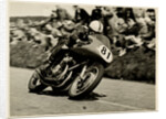 John Surtees riding as number 81 at Kate's Cottage, 1956 Senior TT (Tourist Trophy) by T.M. Badger