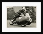 John Hartle, riding a Norton (number 86), 1957 Junior TT (Tourist Trophy) by T.M. Badger