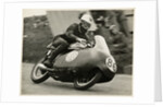 John Hartle, riding a Norton (number 86), 1957 Junior TT (Tourist Trophy) by T.M. Badger
