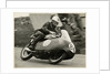 John Hartle, riding a Norton (number 86), 1957 Junior TT (Tourist Trophy) by T.M. Badger