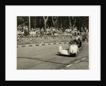 Walter Schneider aboard a BMW sidecar outfit (number 1), 1958 Sidecar TT (Tourist Trophy) by T.M. Badger