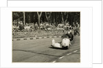 Walter Schneider aboard a BMW sidecar outfit (number 1), 1958 Sidecar TT (Tourist Trophy) by T.M. Badger