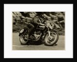 TT (Tourist Trophy) rider Cook from New Zealand aboard Moto Guzzi (number 47) by T.M. Badger