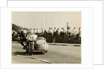 Eric Oliver, driving sidecar outift (number 16), 1958 Sidecar TT (Tourist Trophy) by T.M. Badger