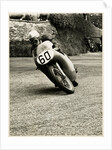 Eric Hinton, TT (Tourist Trophy) rider, riding 500cc Norton (number 60) by T.M. Badger