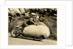 Bill Lomas TT (Tourist Trophy) rider aboard machine number 12 by T.M. Badger