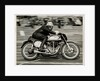 Robin Sherry, TT (Tourist Trophy) rider riding Norton (number 42) at Boreham track, Essex by T.M. Badger