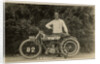 Dougie M. Brown posing with Humber machine number 82 (registration MN 11), 1914 (?) TT (Tourist Trophy) by Anonymous