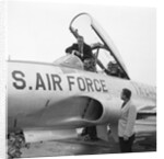 Americans in jet trainer by Manx Press Pictures