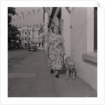 Blind woman and her guide dog by Manx Press Pictures